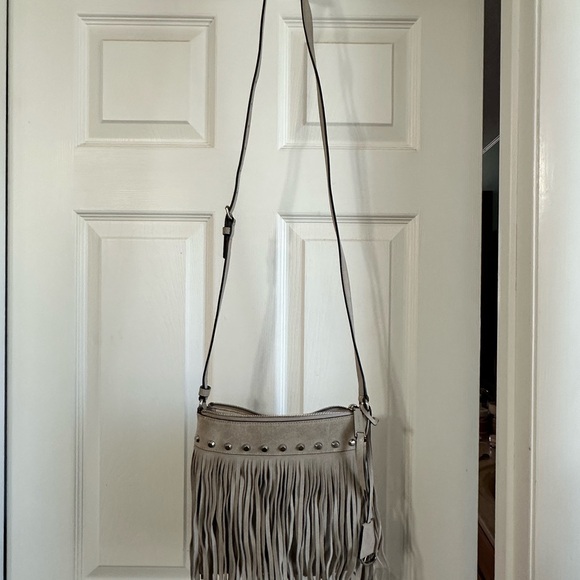 Michael Kors Billy Messenger suede leather bag, like new condition, color cement - Picture 11 of 11